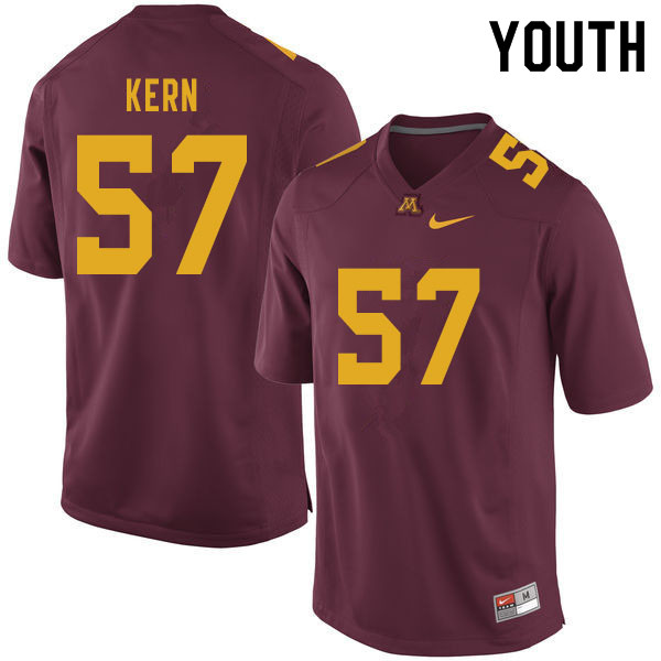 Youth #57 Jack Kern Minnesota Golden Gophers College Football Jerseys Sale-Maroon